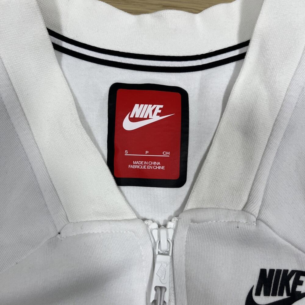 Nike Sweater Womens Medium White Vest Tech Fleece Mesh Cocoon Tunic Ladies - Picture 2 of 10